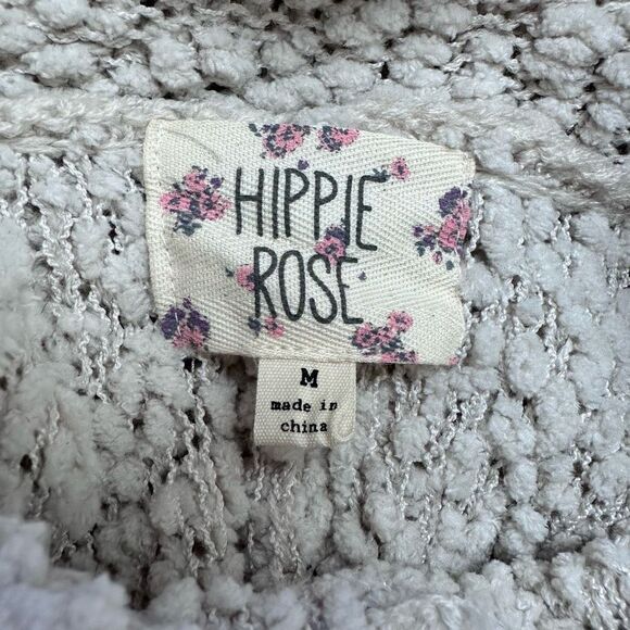 Hippie Rose loose-fitting cowl neck beige sweater size M - Picture 4 of 8